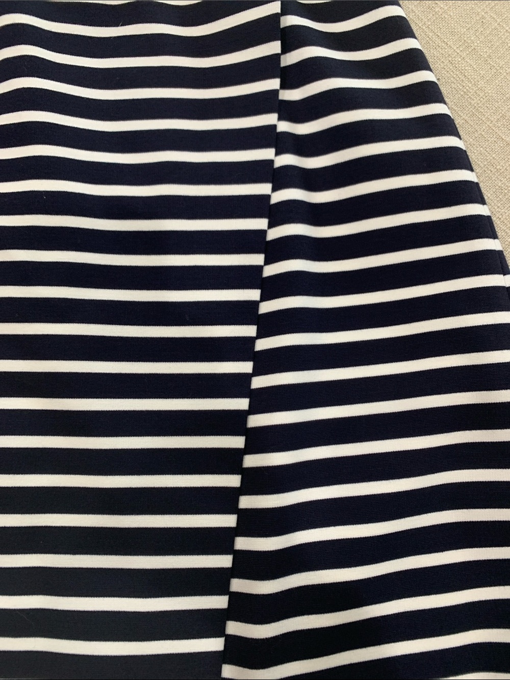 Ann Taylor size Small skirt 
Black and white stripes 
Wrap around - Picture 5 of 5